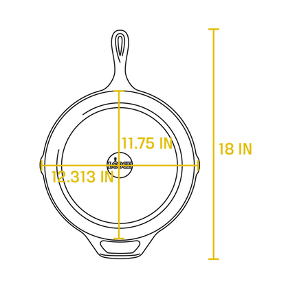Lodge Cast Iron Classic Seasoned Cast Iron Skillet 12" (L10SK3)