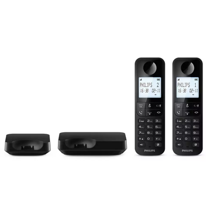 Philips Cordless Phone Duo (D2702B/90)