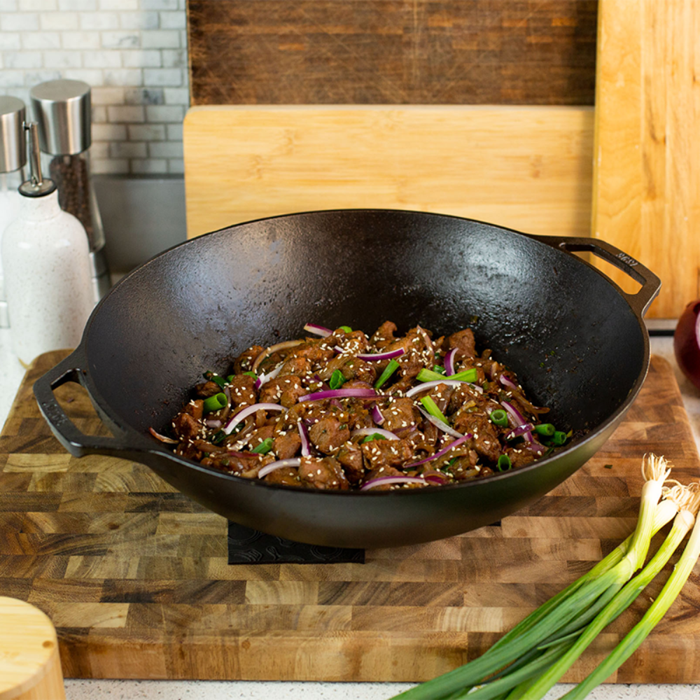 Lodge 35.5cm Seasoned Cast Iron Wok (L14WINT)