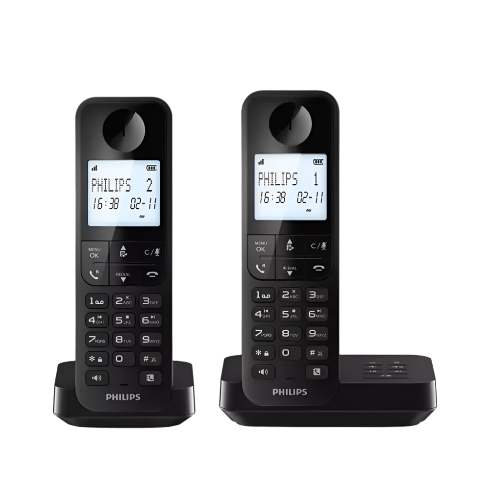 Philips Cordless Phone Duo with Answering Machine (D2752B/90)