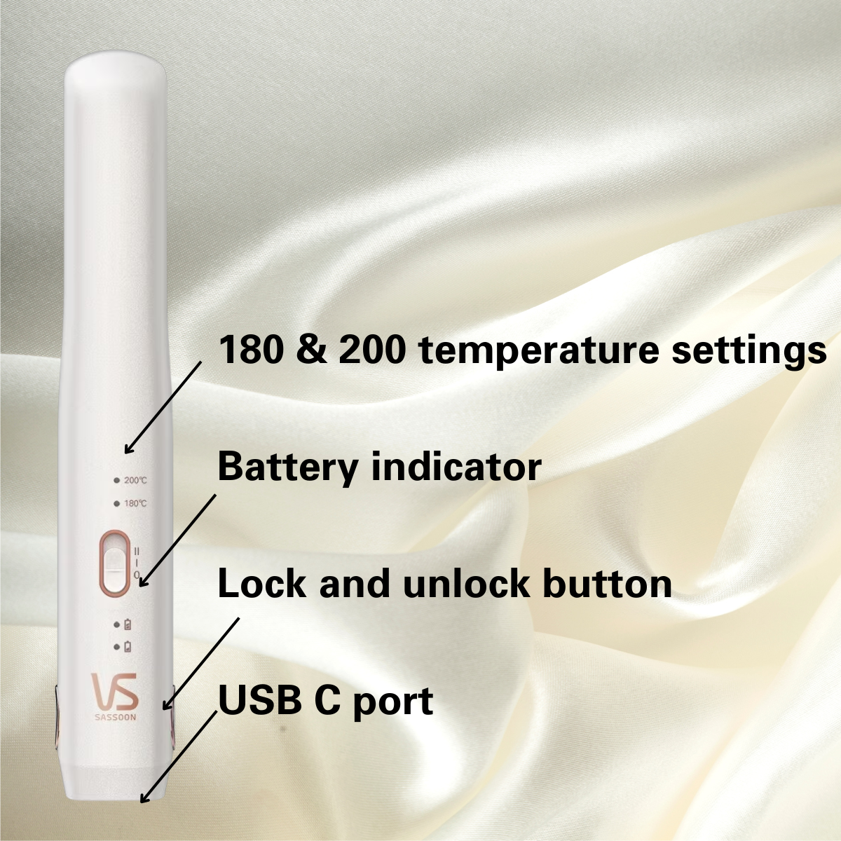 Vidal Sassoon Travel Mini Straightener (VSU0510WH)