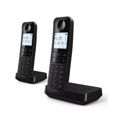 Philips Cordless Phone Duo with Answering Machine (D2752B/90)
