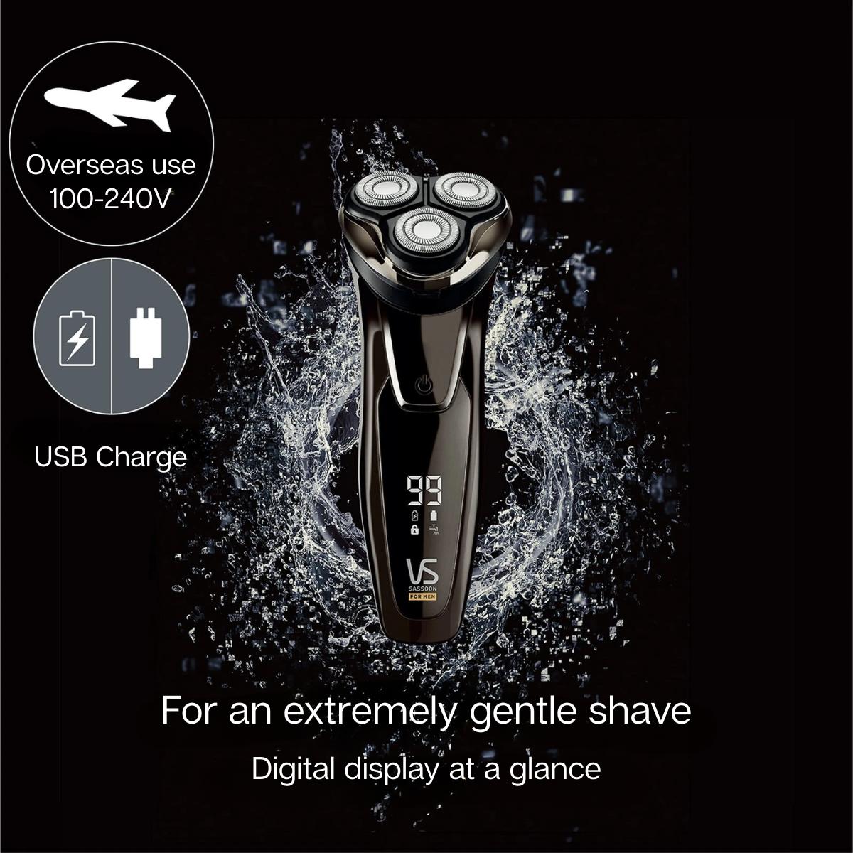Vidal Sassoon Multi-Flex Rotary Heads Shaver (VSM-6300H)