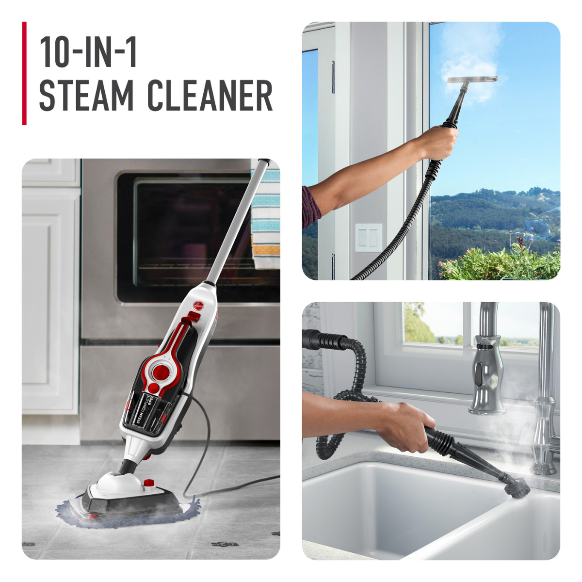 Hoover 10-In-1 Multipurpose Steam Mop Cleaner (WH21000)