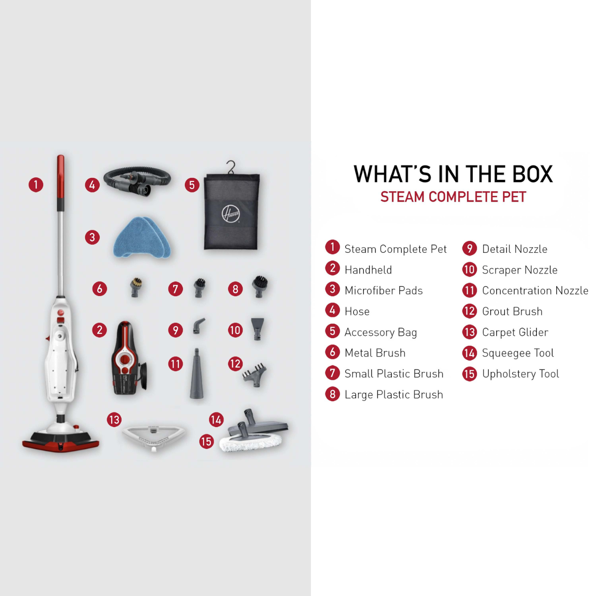 Hoover 10-In-1 Multipurpose Steam Mop Cleaner (WH21000)
