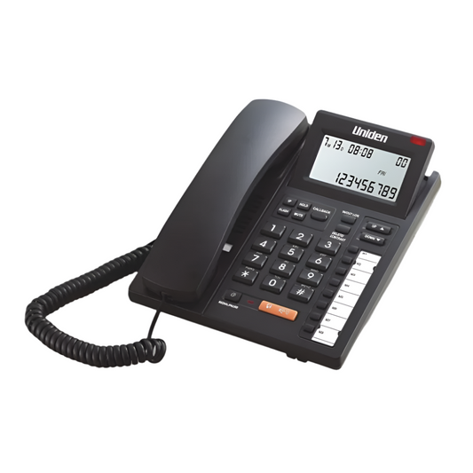 Uniden Bug LCD Corded Phone Music On Hold Function (AS7411)