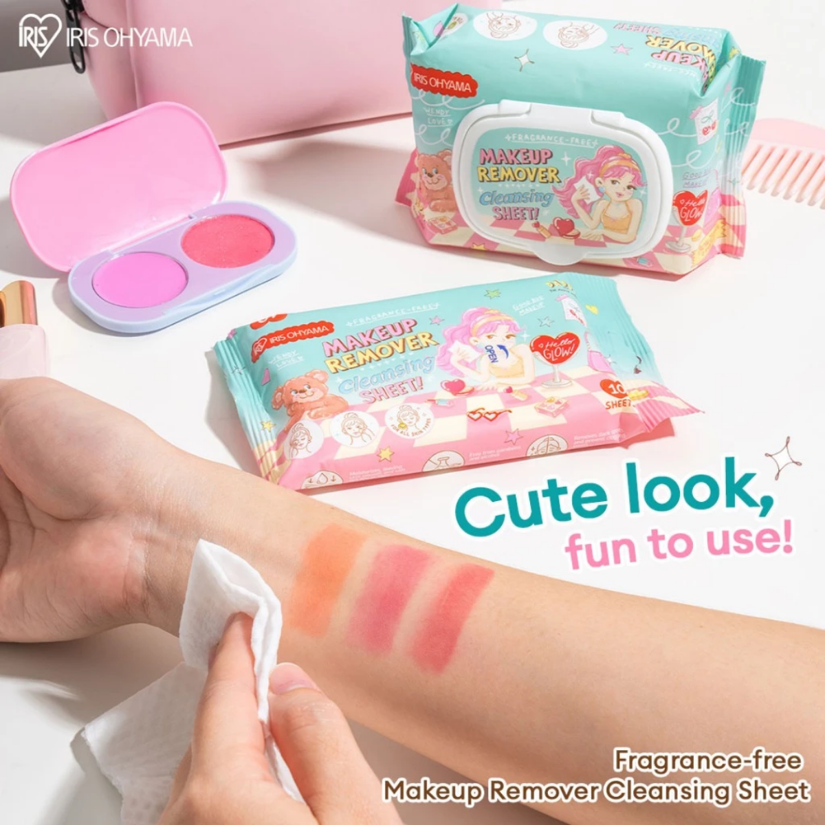 IRIS OHYAMA × Daddy and the Muscle Academy Makeup Remover Sheets Fragrance-Free 10/25 Sheets Gentle Cleansing Wipe (TWTF-10D/25D)
