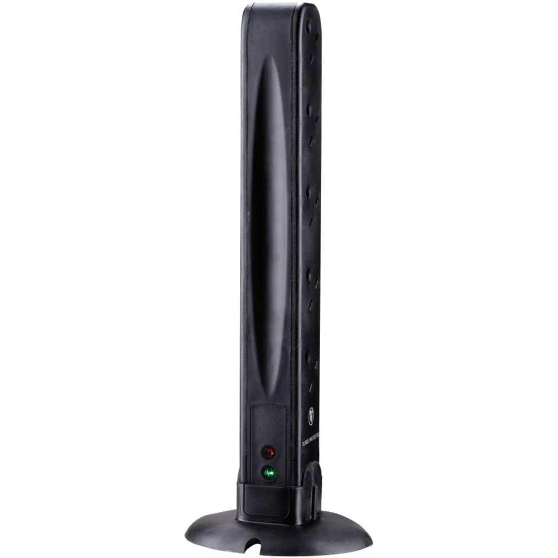 Masterplug 13A 10 Socket Surge Tower Extension Lead 2Meter Black (SRGTOW102B)