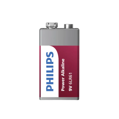 Philips 9V Power Alkaline Battery (6LR61P1B/40)