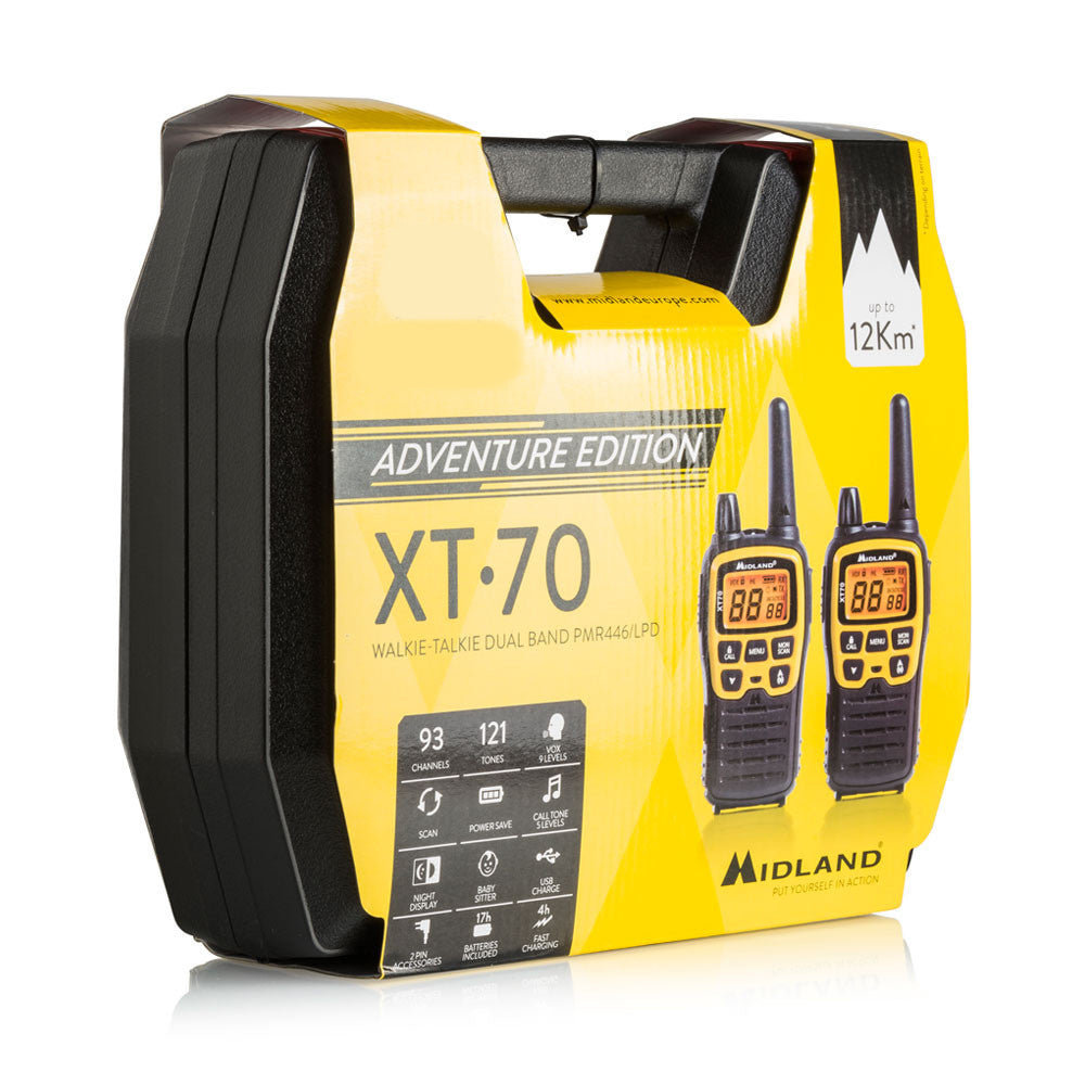 Midland Adventure 12KM Dual Band (PMR446/LPD) Walkie Talkie (XT70)
