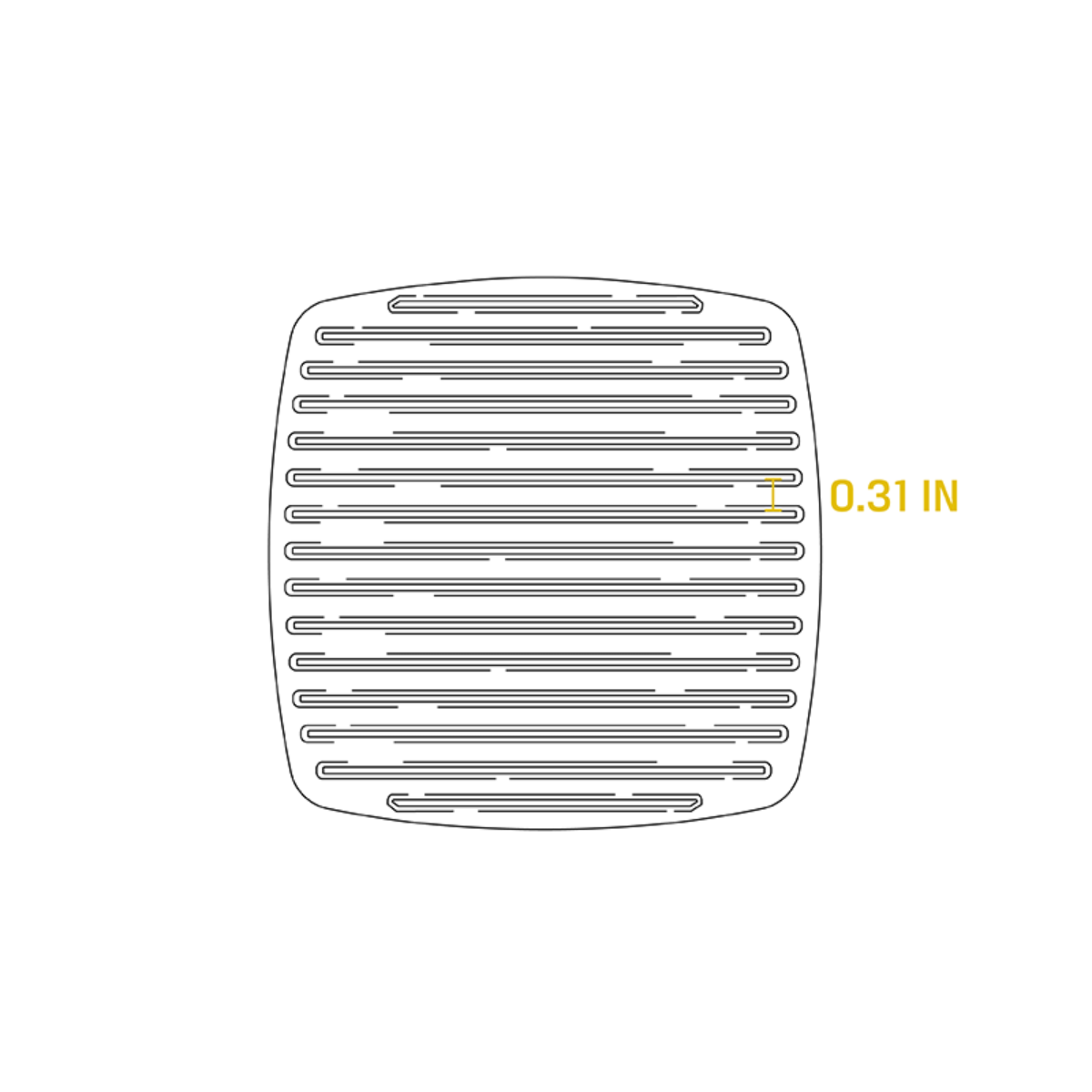 Lodge 20.9cm Seasoned Cast Iron Panini Press (LPP3)