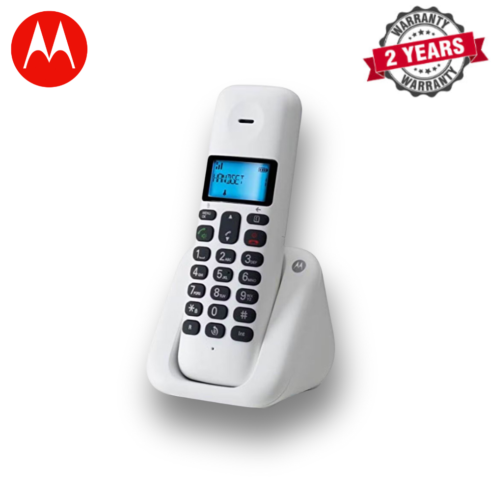 Motorola Single Dect Cordless Phone with 2 way Speaker (T301)