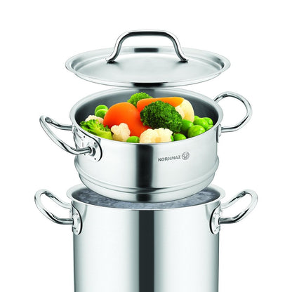 Korkmaz Proline Satin Steam 20x10cm/3.1ℓ Cooking Apparatus (A2771)