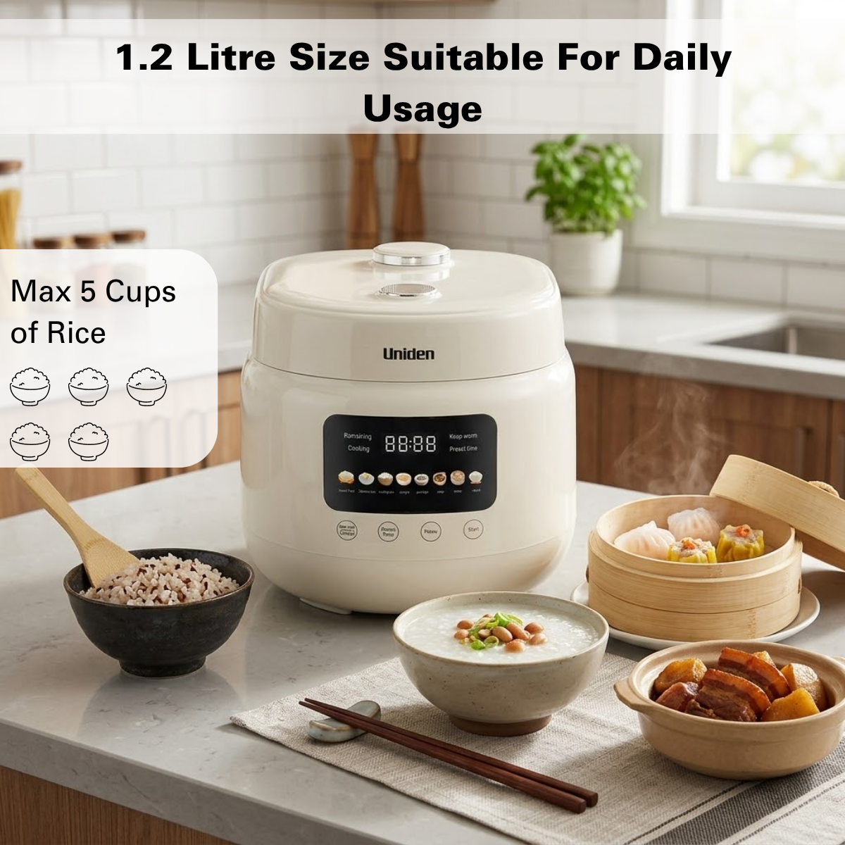 Uniden 1.2 Litre Premium Rice Cooker (AR5310)