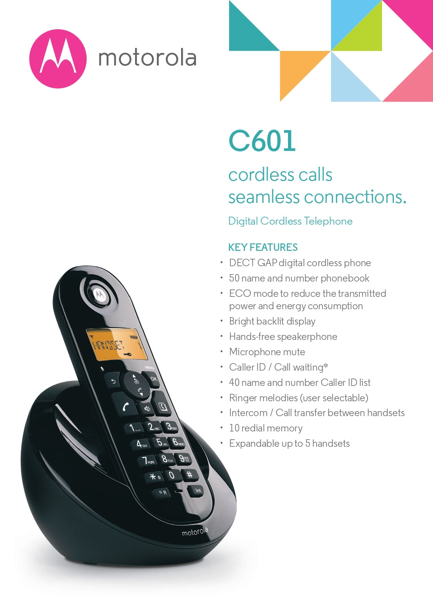 Motorola Cordless Phone Set (C602)