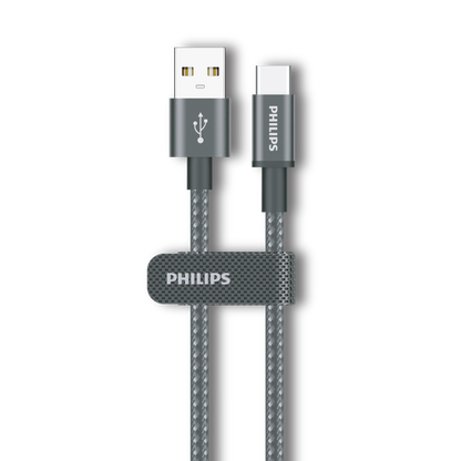 Philips USB A to USB C, USB C to USB C, USB C to Lightning Cable Max Suitable for iPhone 60W Sync and Charge  (DLC5030)