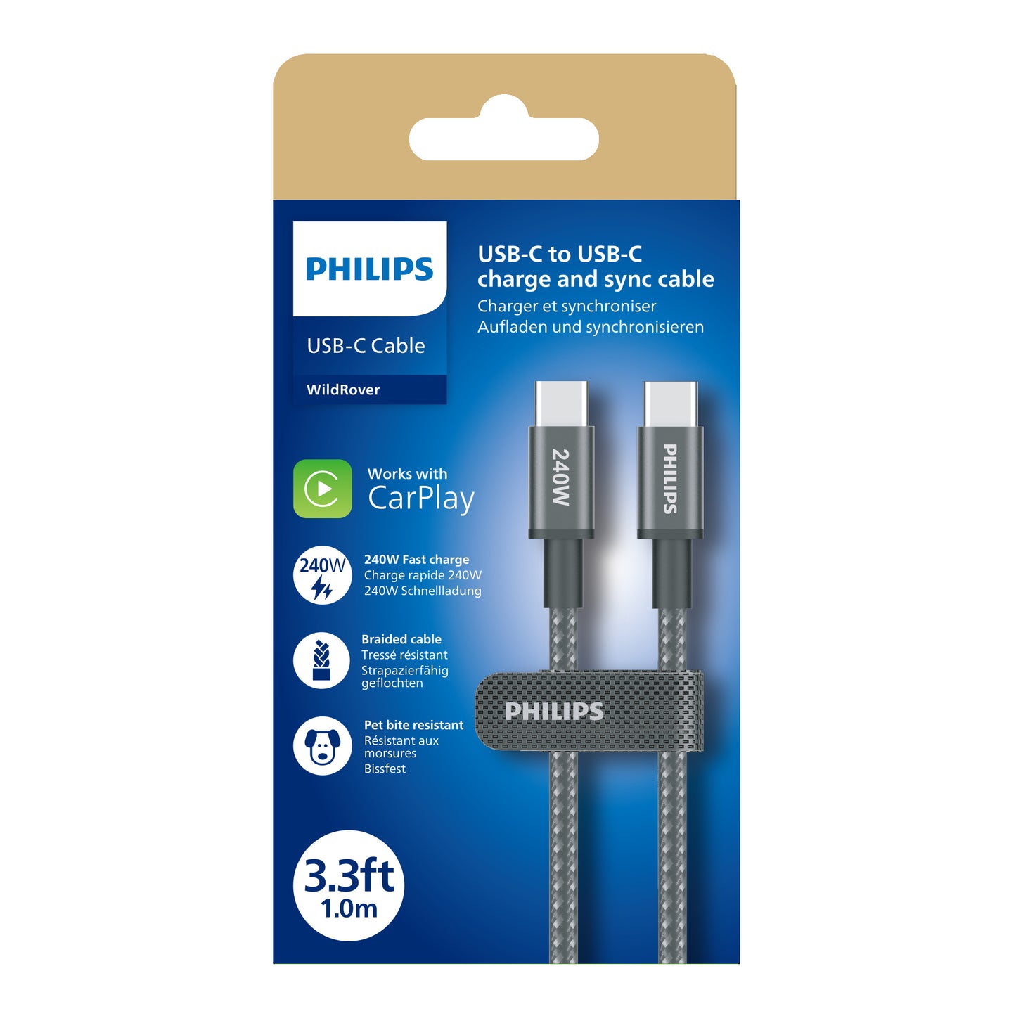 Philips USB C to C Fast Charge Cable (DLP7030C/00)