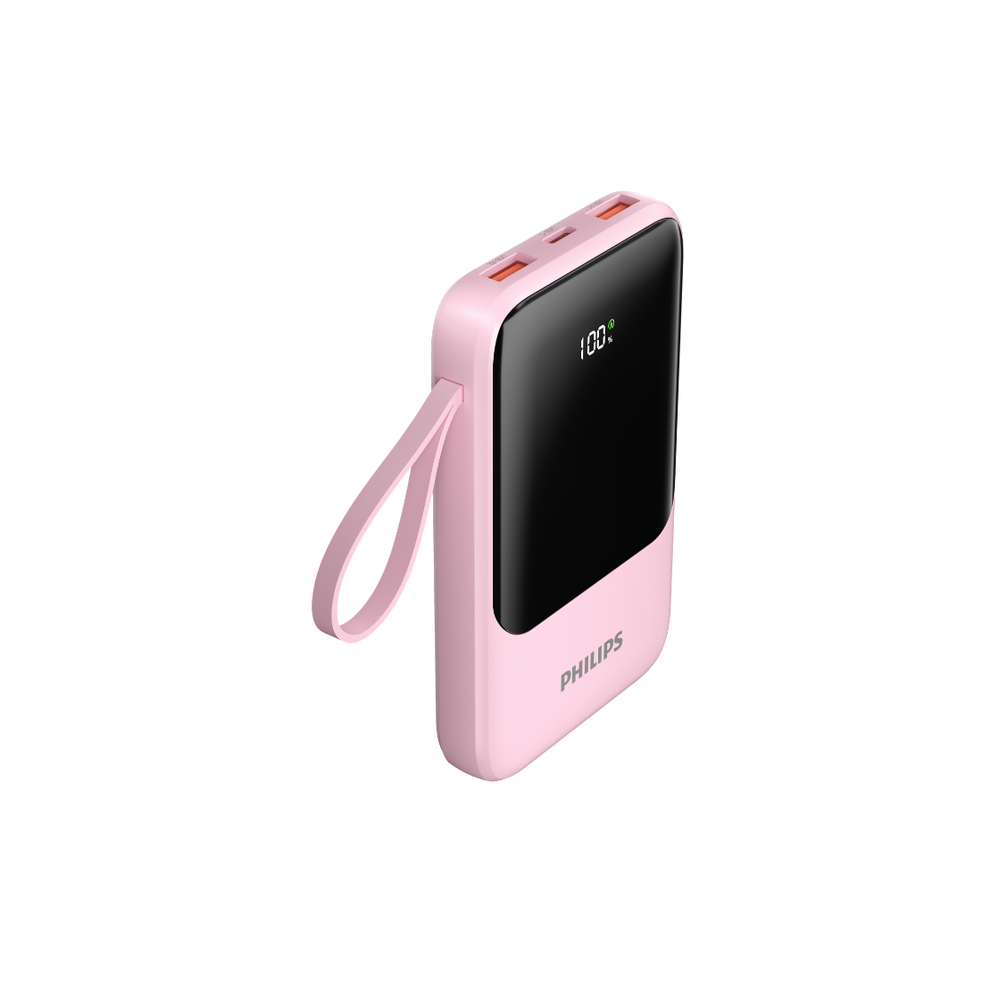 Philips 10,000mAh Power Bank 22.5W Max Fast Charge 4 Integrated Cables Digital LCD Display (DLP2223/97)