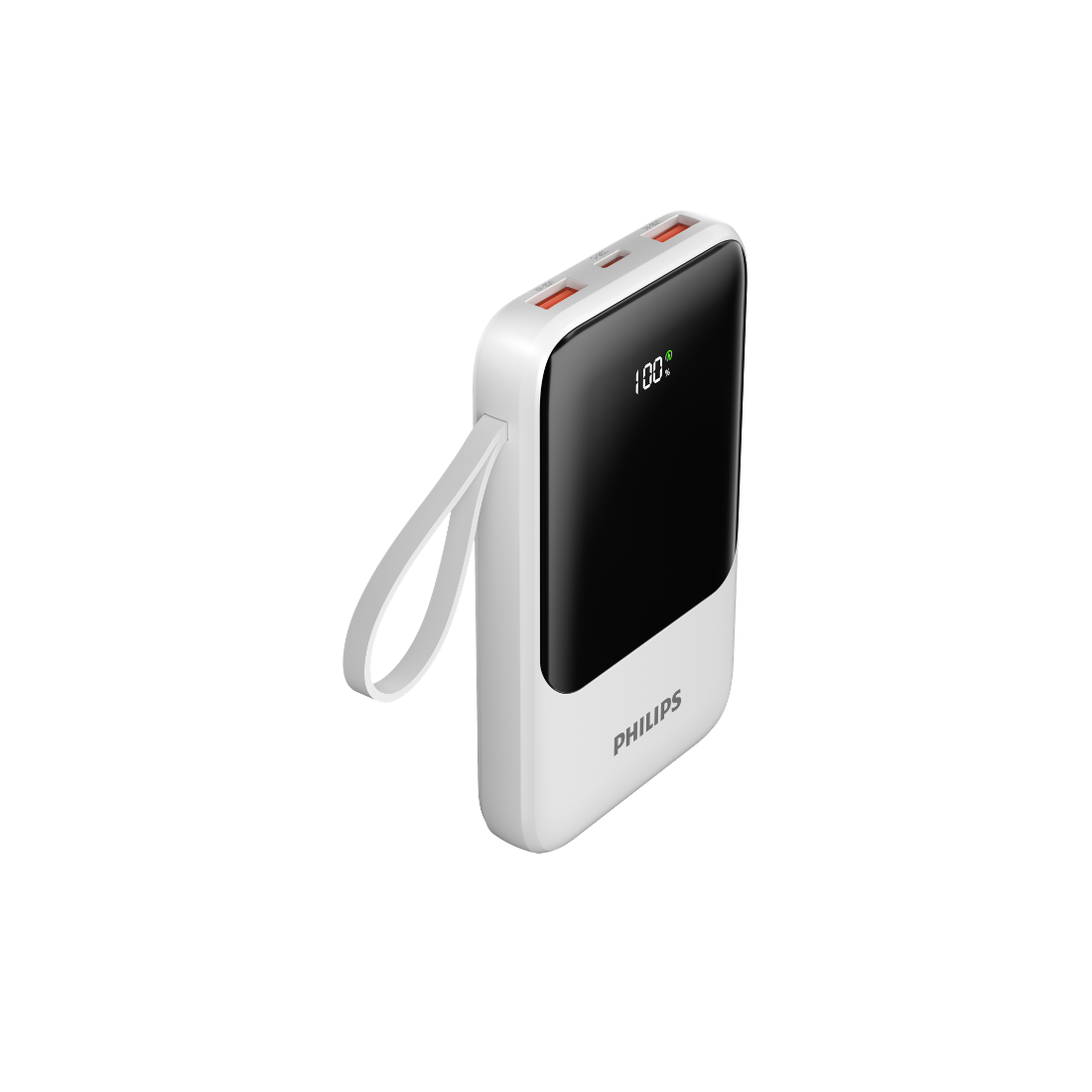 Philips 10,000mAh Power Bank 22.5W Max Fast Charge 4 Integrated Cables Digital LCD Display (DLP2223/97)