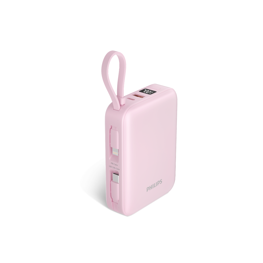 Philips 20000mAh Mini & Light-Weight Power Bank PD22.5W Built-in USB-C & Lightning Cable 4 Colours ( DLP2226/97)
