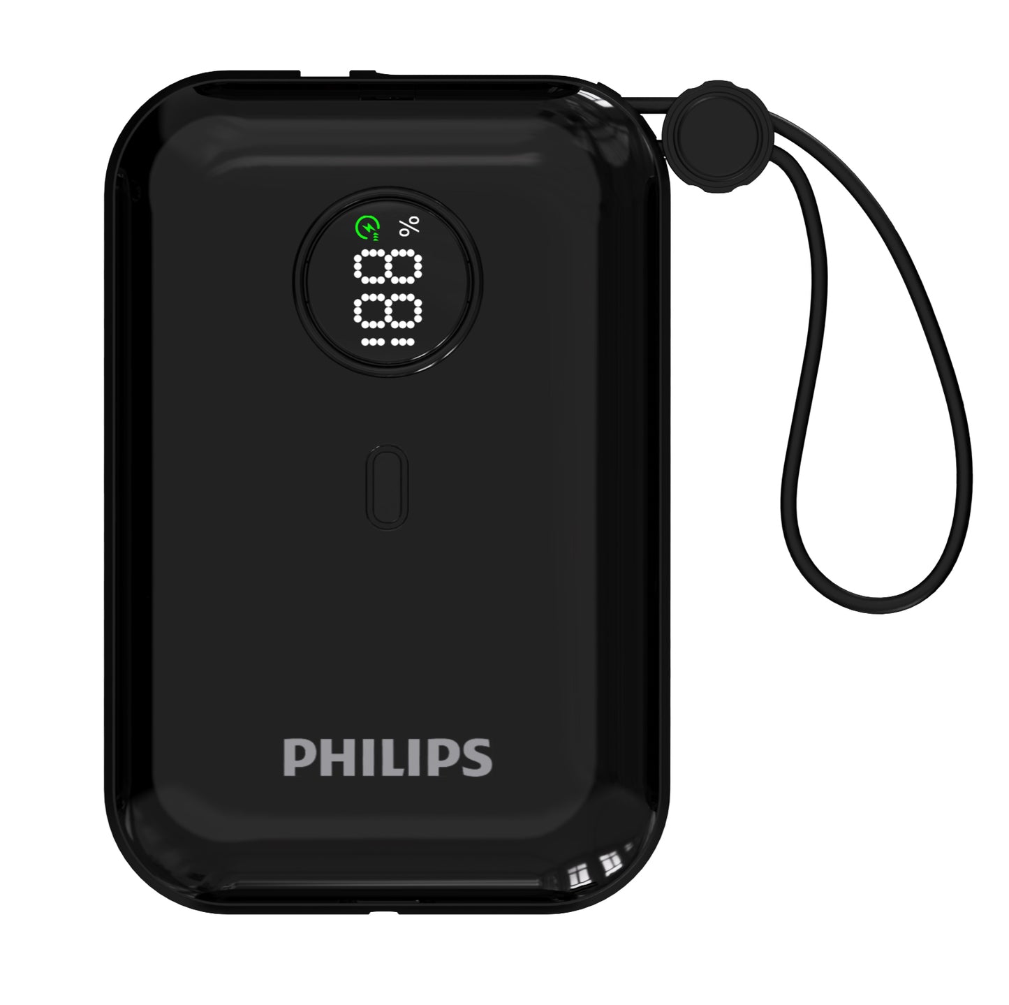 Philips 10000mAh Powerbank, 22.5W Fast Charge, Built-in USB Type C Cable, DLP2228 1 Year Warranty
