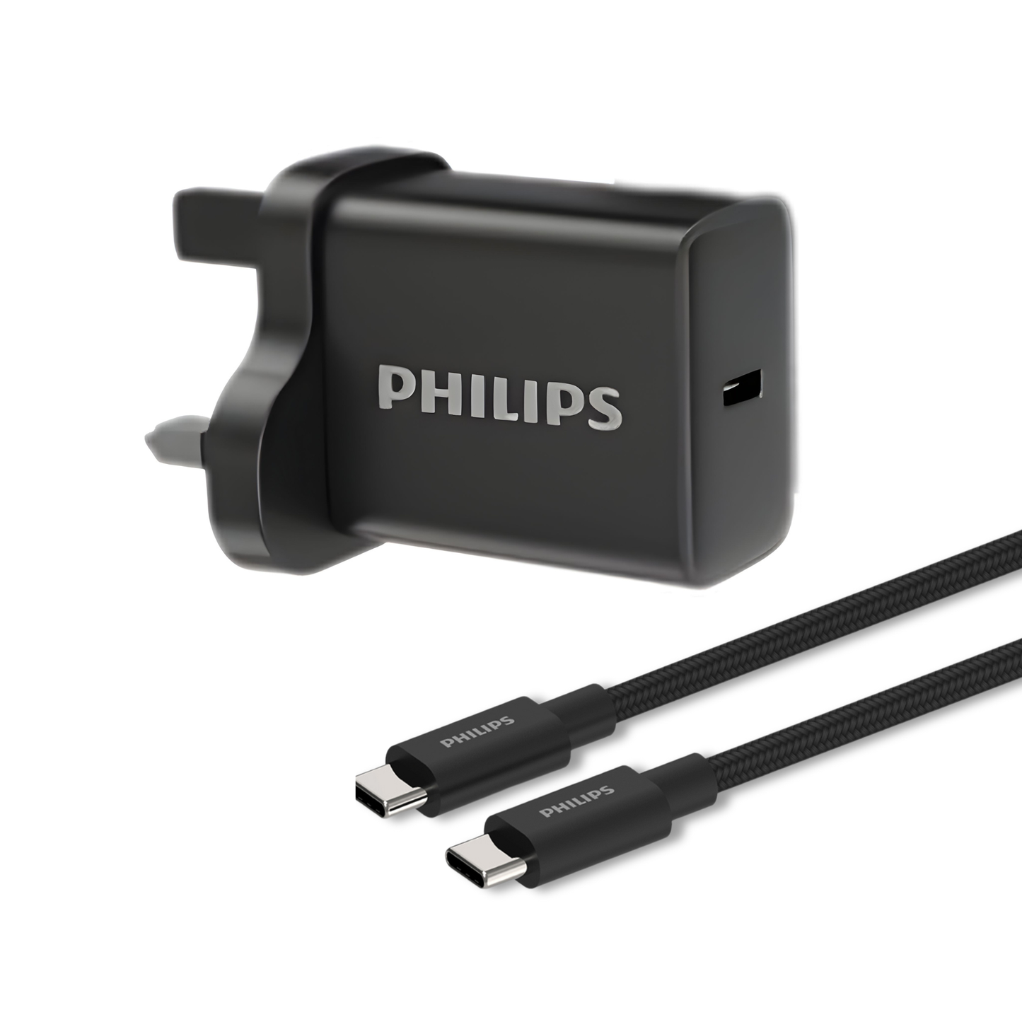 Philips 45W Wall Charger with USB C to C 1 Meter Cable (DLP5313NB)
