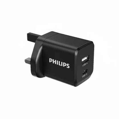 Philips 30W GaN Wall Charger QC18W PD30W Black (DLP5322CB/05)