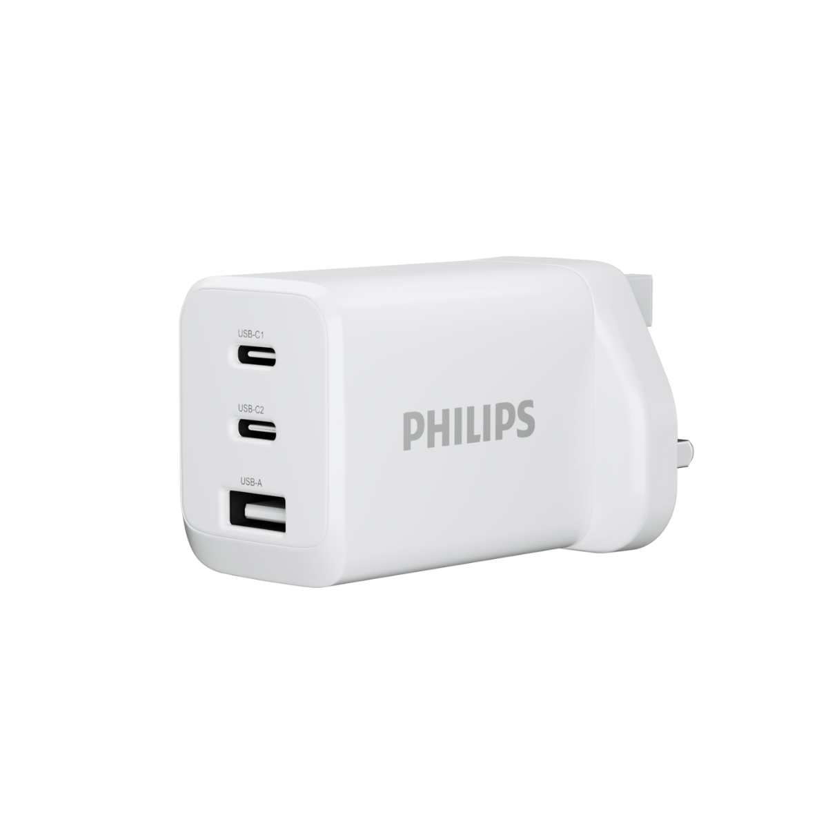 Philips Wall Charger 65W PD 2 USB C Port and 1 USB A Port (DLP6331CW)