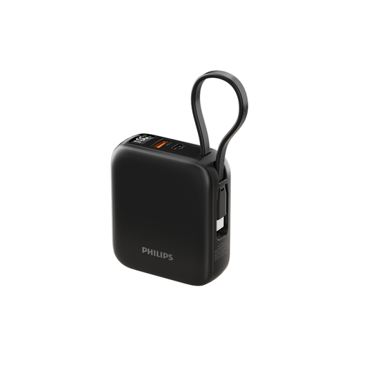 Philips 10000mAh Wireless Power Bank 15W Magnetic Wireless Fast Charging Built-in Type-C Cable ( DLP9205/97)