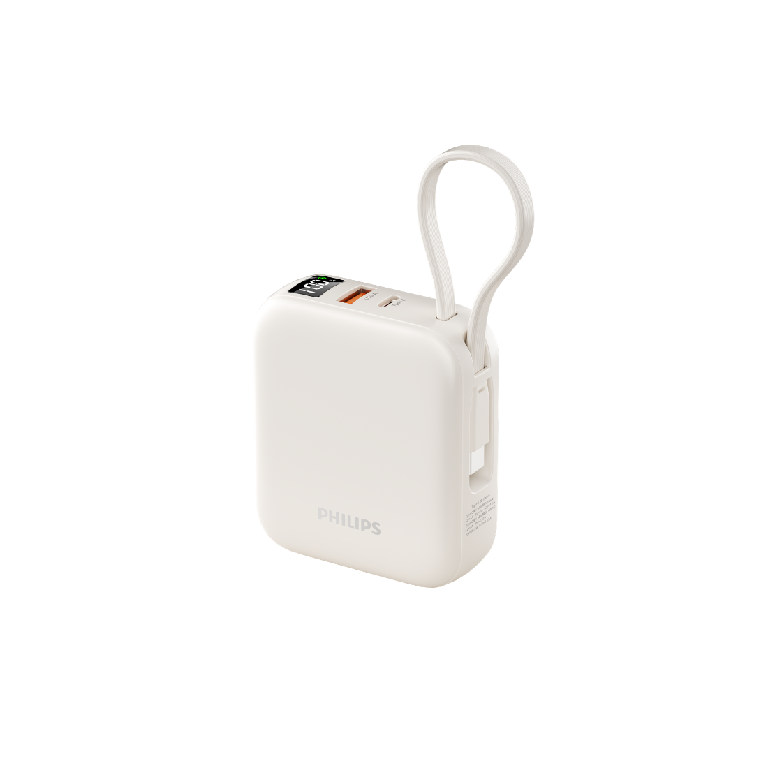 Philips 10000mAh Wireless Power Bank 15W Magnetic Wireless Fast Charging Built-in Type-C Cable ( DLP9205/97)