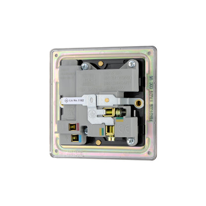 British General BG Flat plate Screwless  13A Switched Single Socket with USB Charger (FBN21U2B)