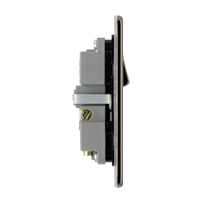 British General BG Flat plate Screwless  13A Switched Single Socket with USB Charger (FBN21U2B)