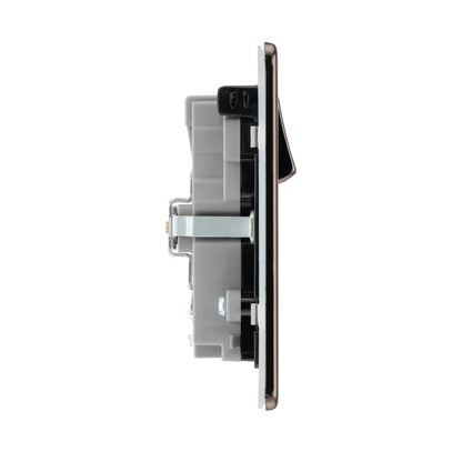 British General BG Flat plate Screwless Double Socket with 45W USB-C Charger (FBN22UAC45B)