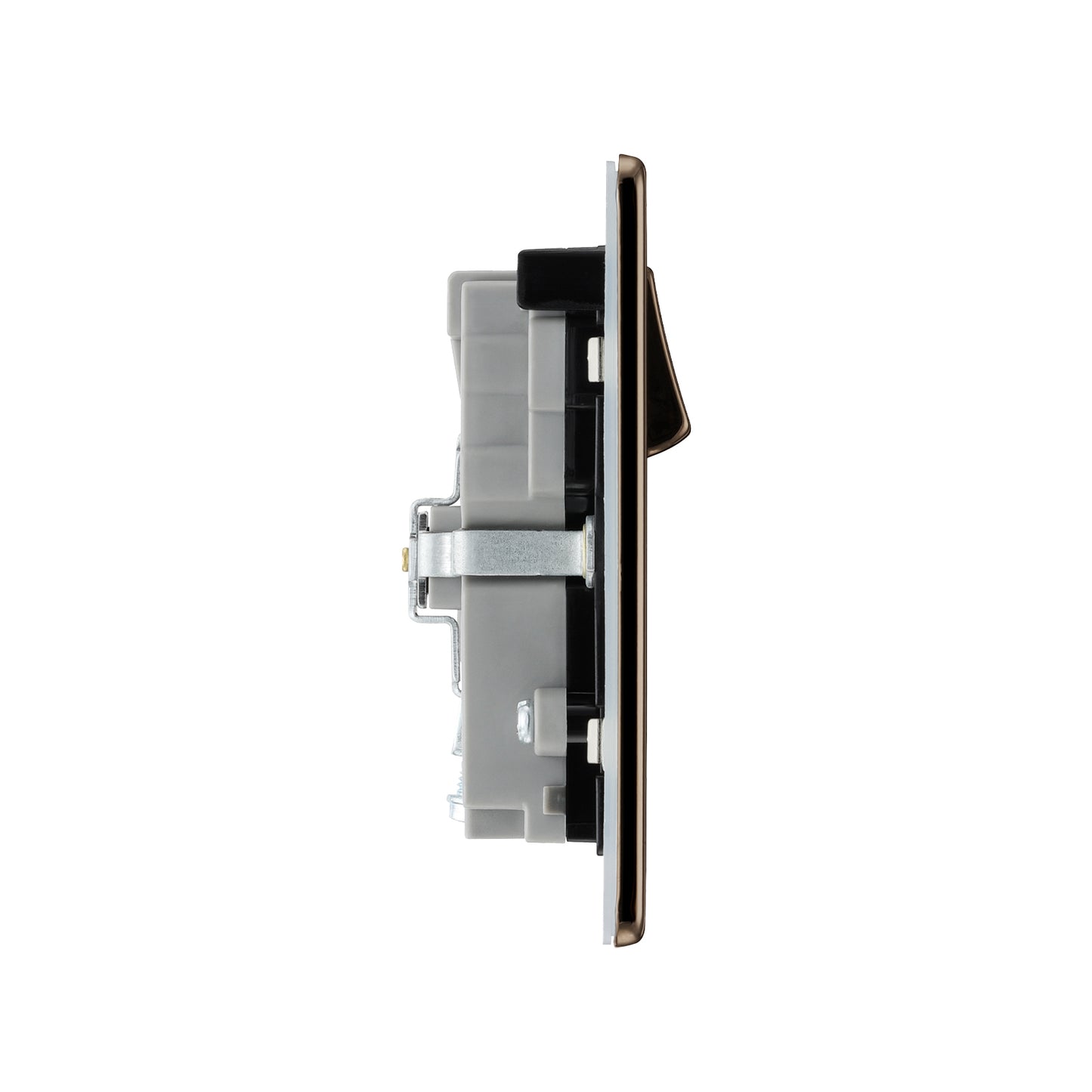 British General BG Flat Plate Double Gang USB Type-C Smart Charging Switched Socket (FBN22UACB)
