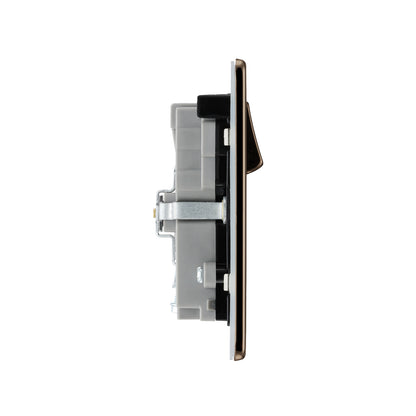 British General BG Flat Plate Double Gang USB Type-C Smart Charging Switched Socket (FBN22UACB)