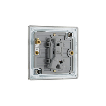British General BG Screwless Flat plate, Stainless Steel, 20A 16AX Plate Switch 1 Gang 1 Way (FBS11)