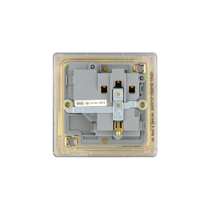 British General BG Flat plate Screwless Single Gang Switched Socket  (FBS21G)