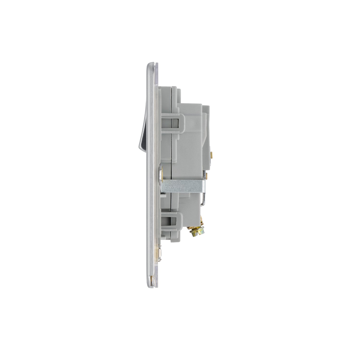 British General BG Flat plate Screwless Single Gang Switched Socket  (FBS21G)