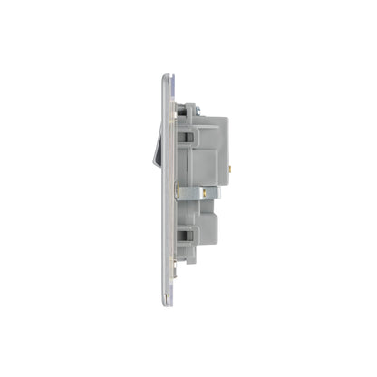 British General BG Flat plate Screwless 13A Double Switched Socket (FBS22G)