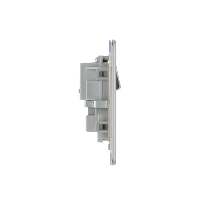 British General BG Flat plate Screwless 13A Double Switched Socket (FBS22G)