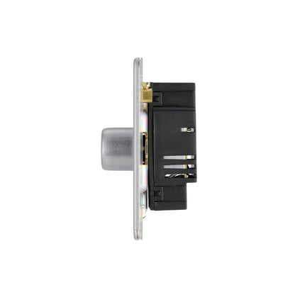 British General BG Flat plate Screwless 2-Way 200W Dimmer Switch, Brushed Steel  (FBS81P)