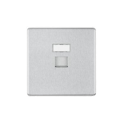 British General BG Screwless Flatplate RJ45 Cat6 Telephone Outlet (FBSRJ451)