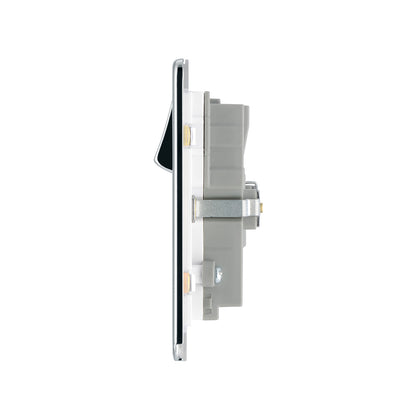 British General BG Flat plate Screwless Double Socket with USB Charger (FPC22U3W-01)