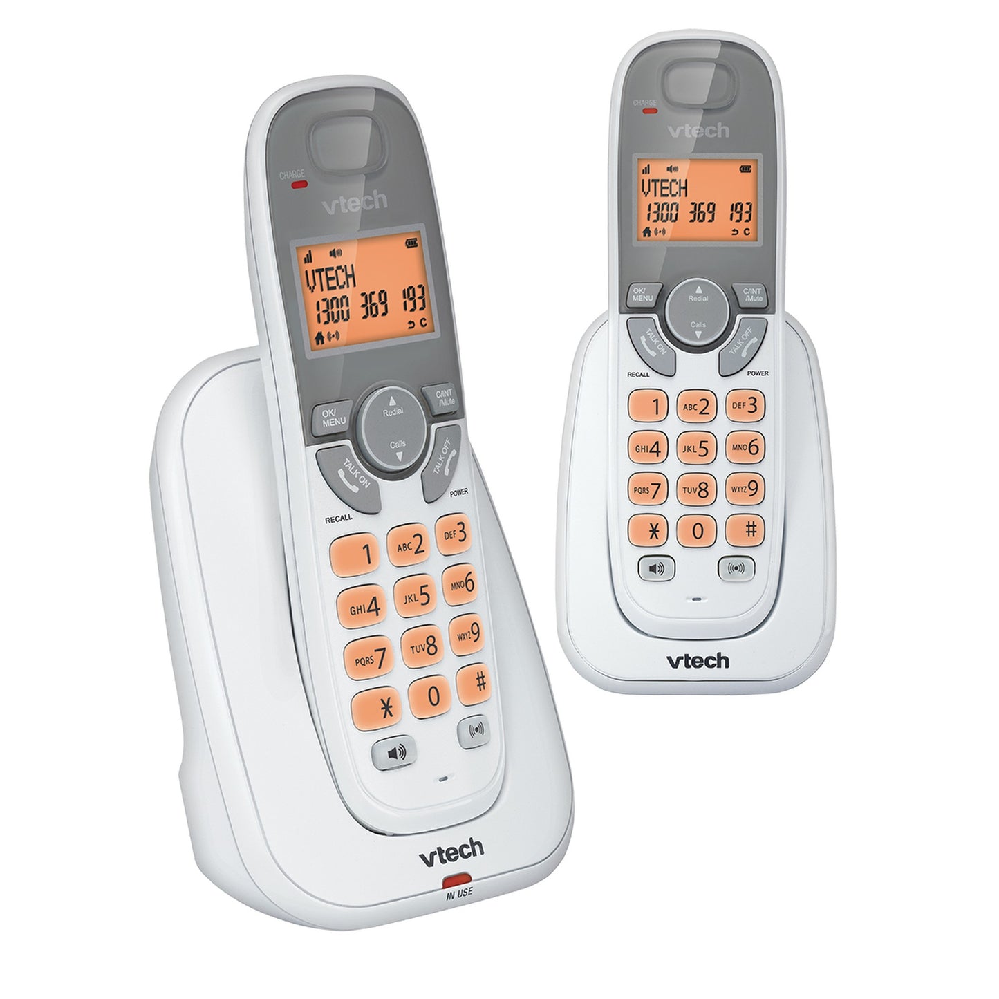 Vtech Digital Twin Cordless Phone with Volume Booster and Lighted Keypad (FS6414-2A)