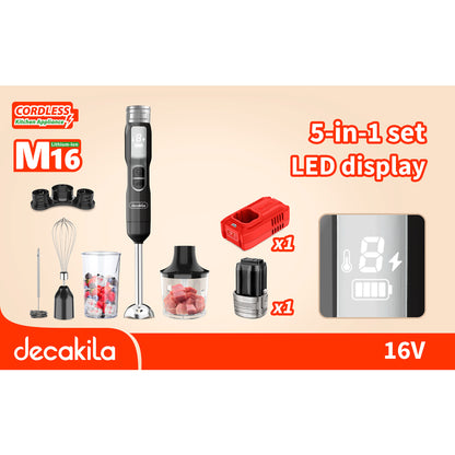 Decakila 16V SHARE Battery Series 5-In-1 Cordless Hand Blender Set (KEJB056)
