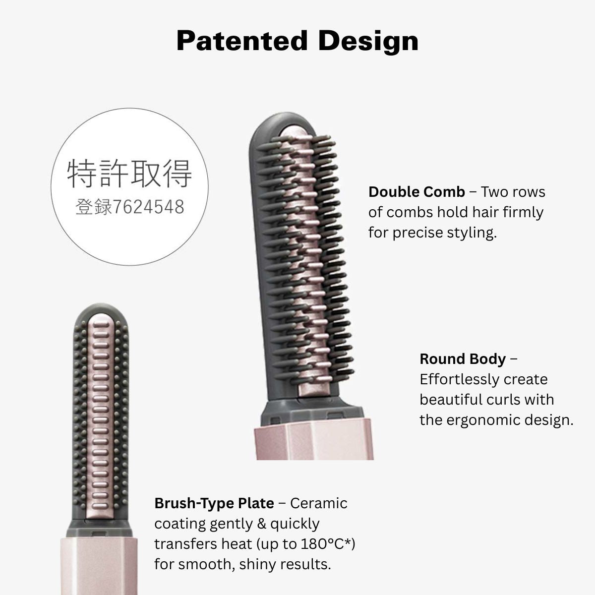 [PRE-ORDER] Koizumi Cordless Hair Styler, Ultra-Compact Bangs Styler, Ceramic Coating, 180°C, Pink (KHR-6420/PD)