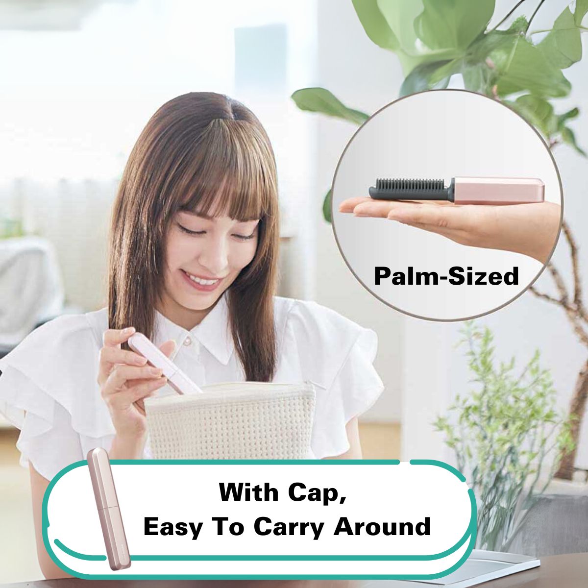 [PRE-ORDER] Koizumi Cordless Hair Styler, Ultra-Compact Bangs Styler, Ceramic Coating, 180°C, Pink (KHR-6420/PD)