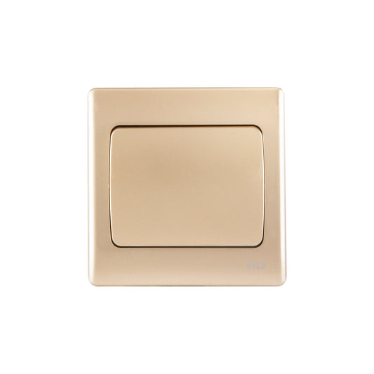 British General BG Neo Slimline 10A 1-Gang 1-Way Rocker Switch, Champagne (PCCH11W)