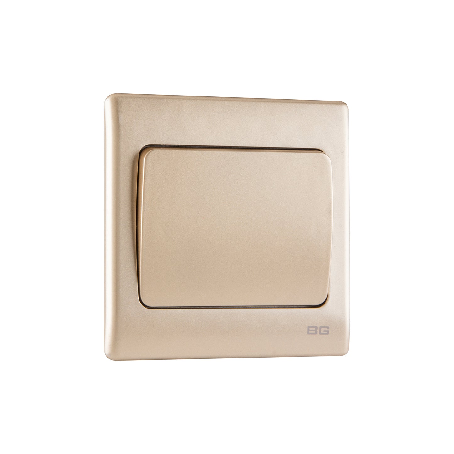 British General BG Neo Slimline 10A 1-Gang 1-Way Rocker Switch, Champagne (PCCH11W)