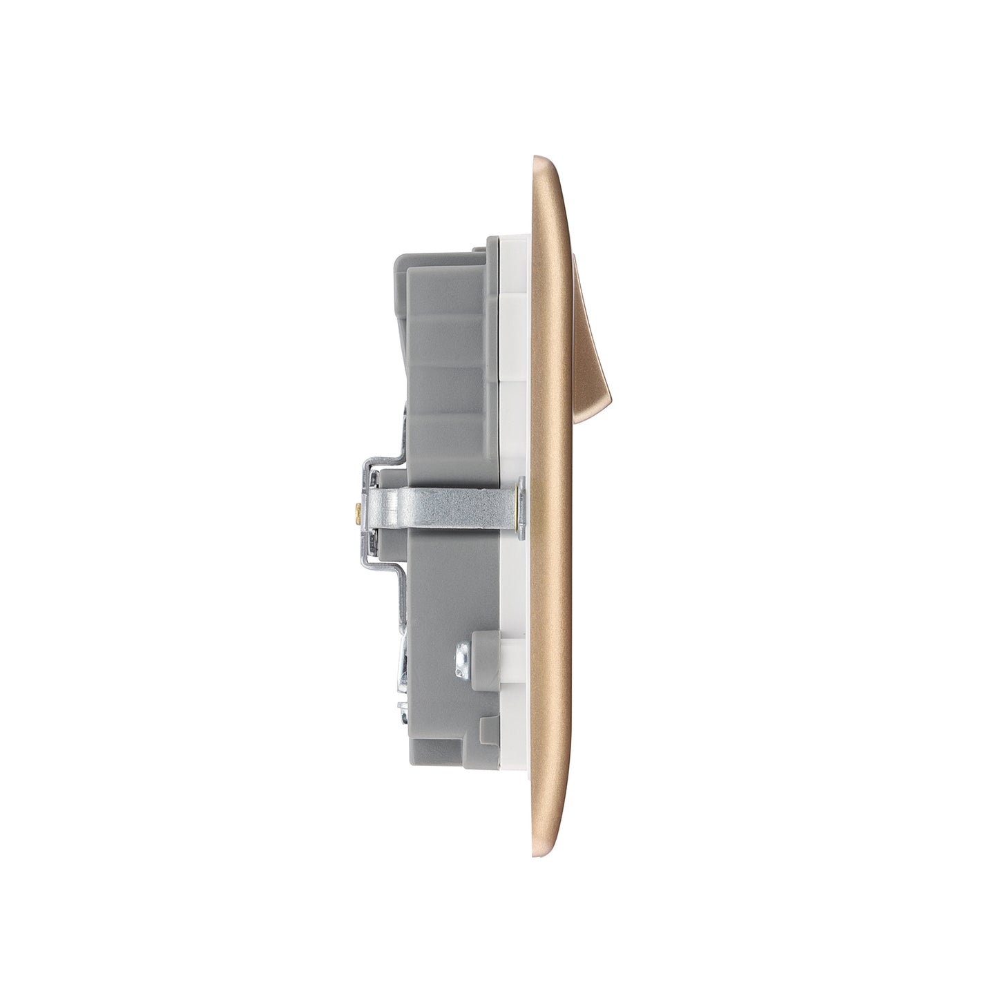 British General BG Neo Slimline Double Socket with USB Charger (PCCH22U3)